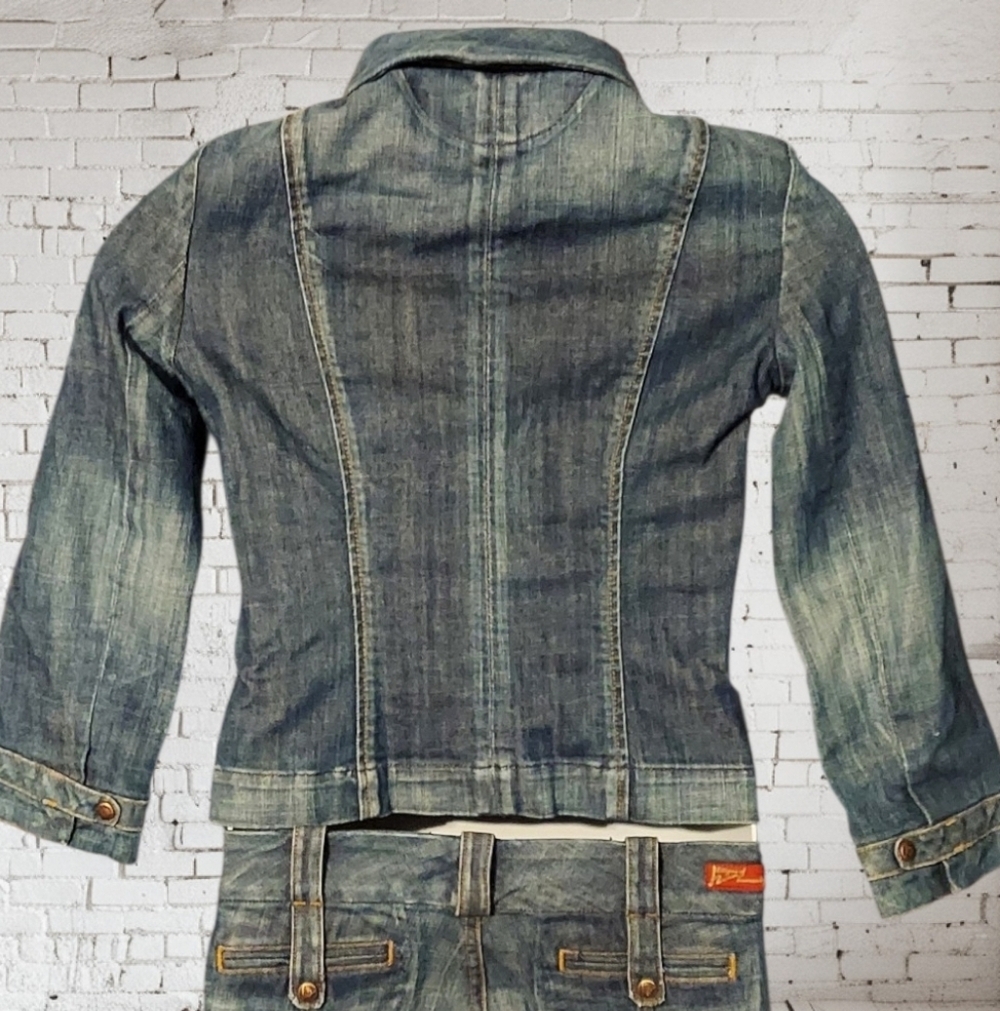 NWT 2 PC Citizens Of Humanity Blue Denim Set ~JACKET sz 10 JEANS sz 29 - Picture 6 of 10